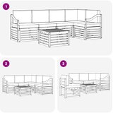  Set vanjskih sofa 6 kom. Prirodna i bež Poliester | shoptok.hr