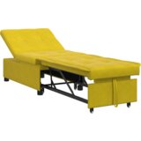 vidaXL Kauč na razvlačenje 3-u-1 Žuti Baršun | shoptok.hr