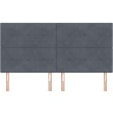  Naslon za glavo z gumbi, temno siva, 180 cm, žamet, (22052089) | Shoptok.si