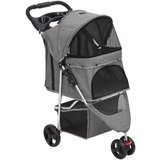 vidaXL Sklopiva kolica za pse siva 80 x 46 x 98 cm od tkanine Oxford Cijene