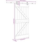  Klizna vrata NARVIK Prirodna i crna 95 x 210 cm (213,5 cm) | Eponuda.ba