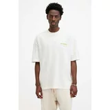 AllSaints Pamučna majica ACCESS SS CREW za muškarce, boja: bijela, s tiskom, M038PA
