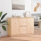 vidaXL Komoda 110x34x75 cm trdna borovina | Shoptok.si