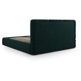 Mazzini Beds Tamno zeleni tapecirani bračni krevet s prostorom za odlaganje s podnicom 200x200 cm Brody – | shoptok.hr