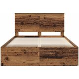  Krevetna konstrukcija s uzglavljem Staro drvo 140 x 190 cm | shoptok.hr