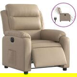 vidaXL Električni naslanjač kapučino umetno usnje | Shoptok.si