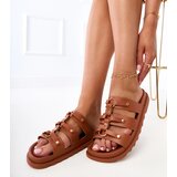 Gemre Brown Roman sandals with studs Elenois | shoptok.hr