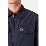 Fred Perry Jakne ZIP OVERSHIRT Modra Cene