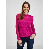 Orsay Dark pink women's lace T-shirt - Women