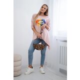 Kesi Oversize blouse with rainbow lip print dark powder pink | shoptok.hr