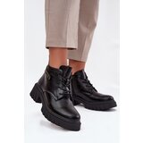 Boto Low Insulated Women's Ankle Boots on Block with Decorative Strap Black Therisse | shoptok.hr
