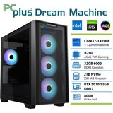 PCPLUS Namizni računalnik Dream Machine Core i7-14700F 32GB 2TB RTX 5070 12GB | Shoptok.si