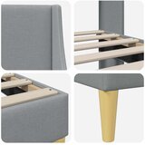  Krevetna konstrukcija Svijetlo siva 90 x 200 cm tkanina | shoptok.hr