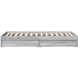 vidaXL Okvir kreveta s ladicama siva boja hrasta 75 x 190 cm drveni | shoptok.hr