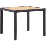 Poli 5-dijelni vrtni blagovaonski set od poliratana s jastucima crni | shoptok.hr