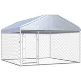vidaXL Zunanji pasji boks s streho 200x200x135 cm Cene