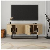 Marckeric TV omarica v hrastovem dekorju v naravni barvi 140x55 cm Titan – | Shoptok.si