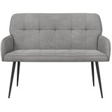  Dvosjed s metalnim nogama 2-sjedalo Svjetlosiva Baršun - Svjetlosiva | shoptok.hr