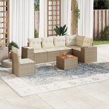 vidaXL 7-dijelni set vrtnih sofa od poliratana s jastucima bež | shoptok.hr