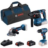 Bosch aku set (GBH18V-22 + GSR18V 45 + GWS18V + 1x4Ah + 1x2Ah) 0.615.A50.061 | Eponuda.com