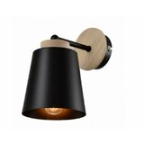 Vesta 425 zidna lampa 1*E27 crna/drvo outlet cene