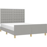  Okvir za krevet bez madraca svjetlosivi 140 x 190 cm od tkanine | shoptok.hr