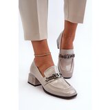 S. BARSKI Grey Patent Leather Court Shoes with Block Heel S.Barski Cene