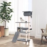  Penjalica za mačke sa stupovima za grebanje svjetlosiva 131 cm | shoptok.hr
