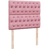vidaXL Box spring postelja z vzmetnico roza 120x190 cm žamet, (21309066) | Shoptok.si