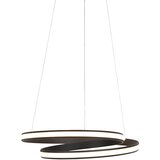 QAZQA Dizajnerska viseča svetilka črna 55 cm z LED - Rowan Cene