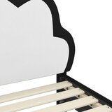  Otroški posteljni okvir z vznožjem Črna 80 x 160 cm PU, (5000104671) | Shoptok.si
