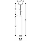 Candellux Lighting Črna viseča svetilka s kovinskim senčnikom ø 7 cm Tubo - Candellux Lighting Cene