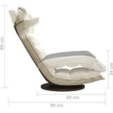  Okretna podna stolica krem baršunasta | shoptok.hr