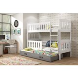 BestBed KREVET NA KAT KUBUS 2 200X90 SA DODATNIM LEAJEM (VIE BOJA) - BIJELA - grafit | shoptok.hr
