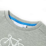  Dječja topla majica svijetla kaki prošarana 104 | shoptok.hr