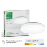 LED plafonjera Green Tech 18W, 3CCT, IP54, bijela, promjer 28 cm | shoptok.hr