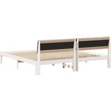  Kovinska posteljna konstrukcija z vzglavjem Bela in svetlo siva, (5000084791) | Shoptok.si