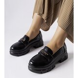 Gemre Black moccasins with visible tread Fuori | Shoptok.si