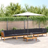  5-dijelna set vrtnih sofa od paleta s jastucima od drva bagrema | shoptok.hr