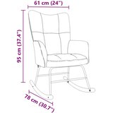  Stolica za ljuljanje od tkanine krem | Eponuda.com