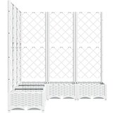 vidaXL Vrtna sadilica s rešetkom bijela 120 x 120 x 121 5 cm PP | shoptok.hr