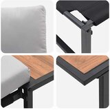  Sjedeća garnitura za vrt 2 pcs Svjetlosiva Čelik | shoptok.hr