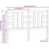  Uzglavlje voštano smeđe 150 cm od masivne borovine | shoptok.hr
