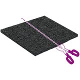  Gumenasti granulatni vanjski pod Crna 9 x 9 x 0,3 cm Guma | shoptok.hr