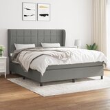 The Living Store Box spring postelja z vzmetnico temno siva 180x200 cm blago - Box Spring Postelja, (21515410) Cene