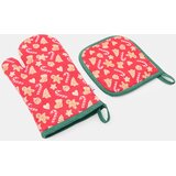 Sinsay Božićni set: kuhinjska rukavica i hvataljka s motivom medenjaka 2 pack | shoptok.hr