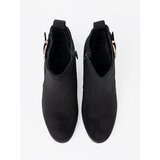 Shelvt Black ankle boots with a decorative buckle | Shoptok.si