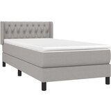  Kreveta s oprugama i madrac svjetlosivi 90x200cm tkanina | shoptok.hr