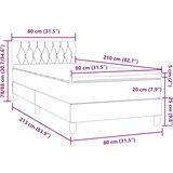 Box spring postelja z vzmetnico Temno zelena 80x210 cm žamet, (21790938) | Shoptok.si