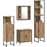  Set namještaja za kupaonicu od 4 komada od umjetnog hrasta i inženjerskog drva | shoptok.hr